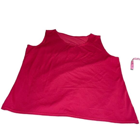 Red smart round neck tank - Picture 2 of 4